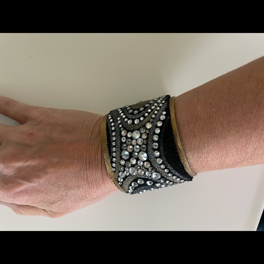 Caroline Rocha Leather Cuff Bracelet